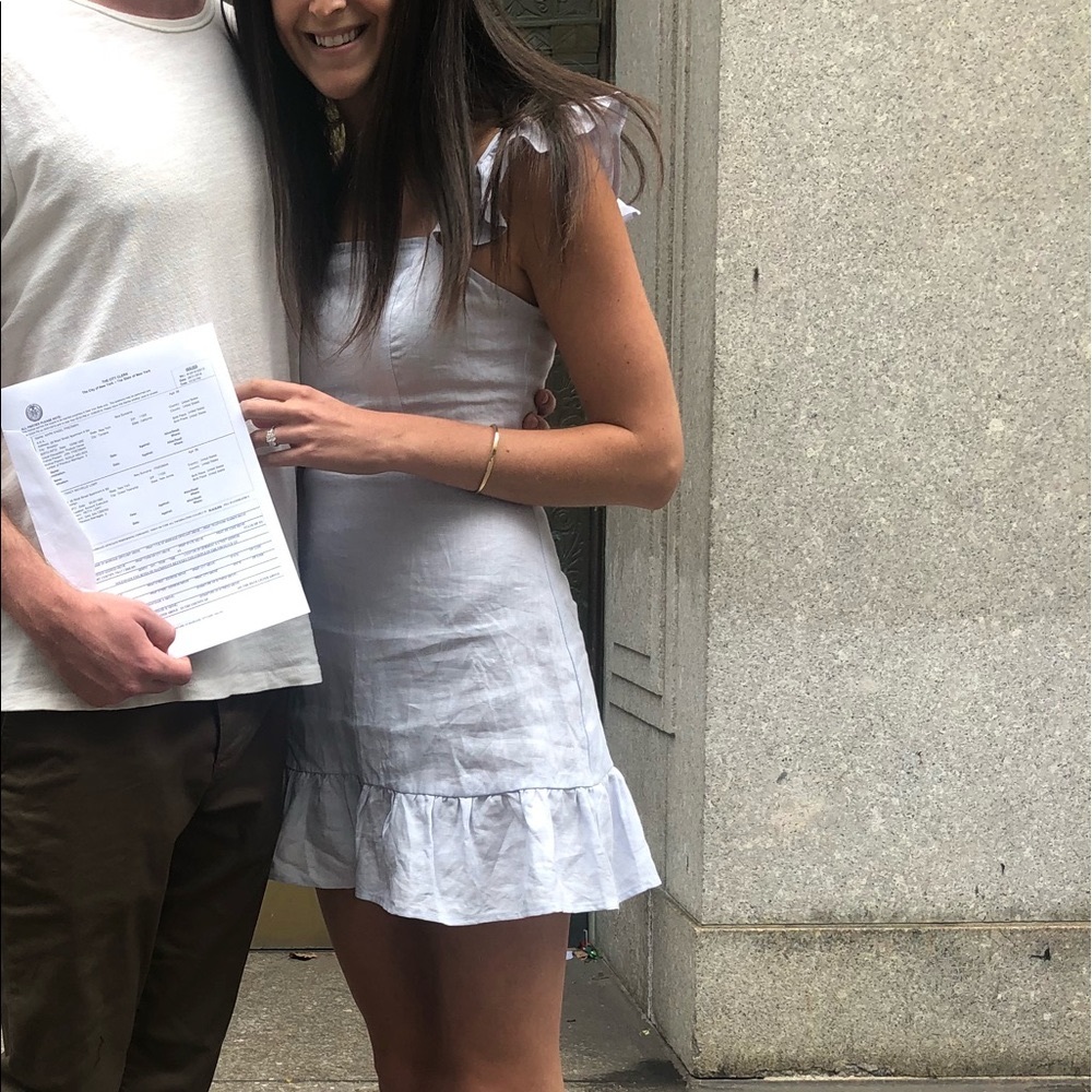 Light blue mini dress